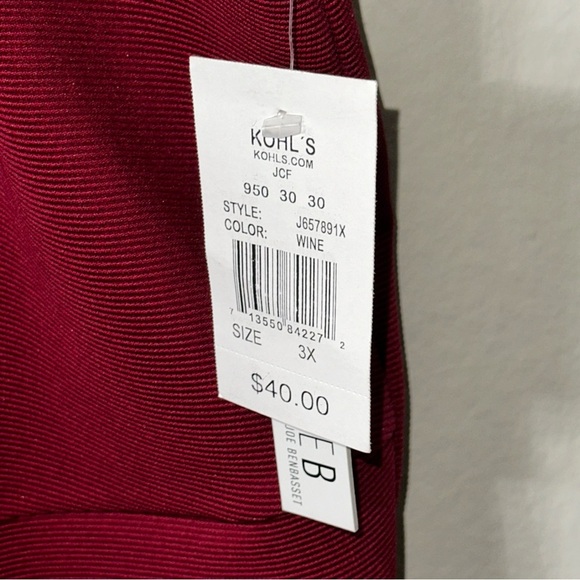 Joe B. Burgundy Mini Skirt #150 - Picture 3 of 6